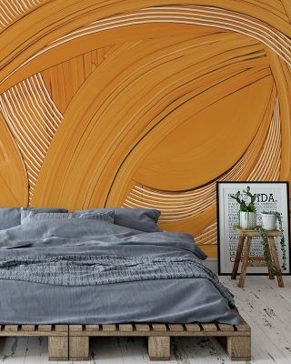 Weaving Yellow Artistic Wallpaper