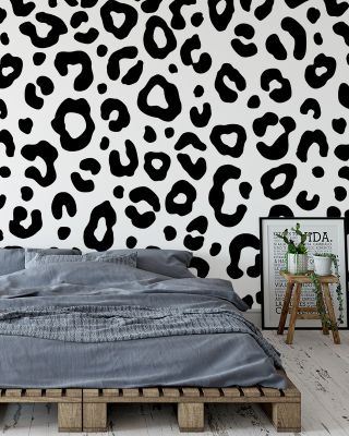 Wild Leopard Animal Print Wallpaper