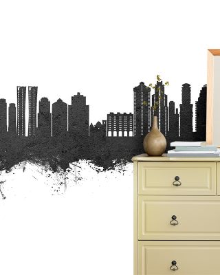 Benidorm Spain Skyline Black & White