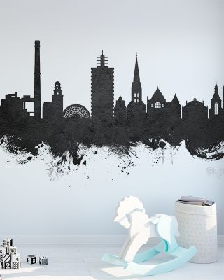 Bielefeld Germany Skyline Black & White