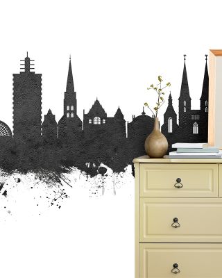 Bielefeld Germany Skyline Black & White