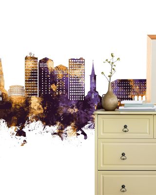 Bochum Germany Skyline Purple & Gold