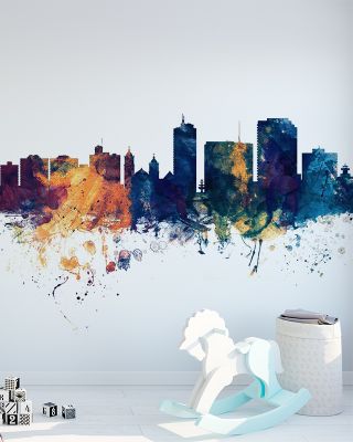 Corpus Christi Texas Skyline Blue & Bronze