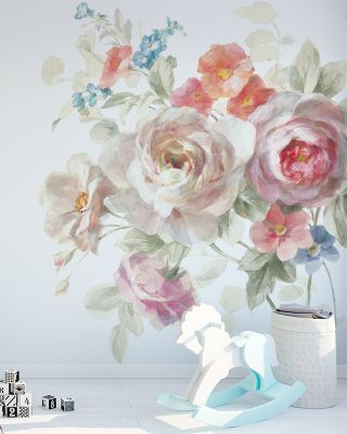 Cottage Garden on White