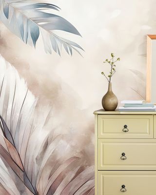 Feathers Magic Brown Wallpaper