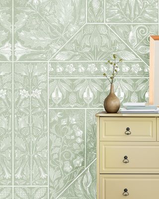 Floral Mood Green Wallpaper