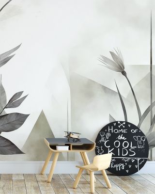 Floral Watercolor Abstract Green Wallpaper