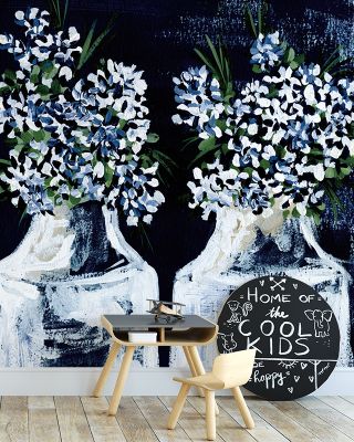 Florals in Glass Wallpaper