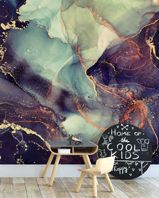 Free-Flow Ink Purple Wallpaper