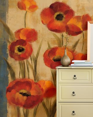 Ikat Floral Tapestry Wallpaper