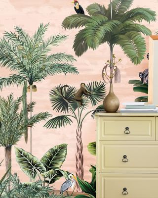 Jungle Delight, Sand Wallpaper