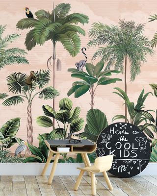 Jungle Delight, Sand Wallpaper