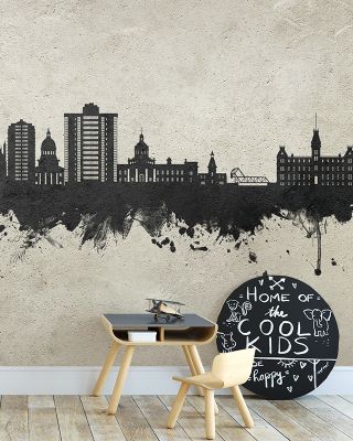 Kingston Canada Skyline Concrete Wallpaper