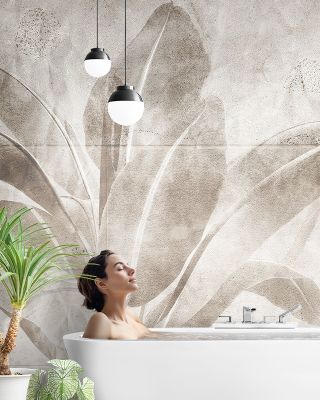 Elegant Leaf Print Wallpaper