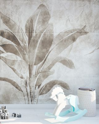 Elegant Leaf Print Wallpaper
