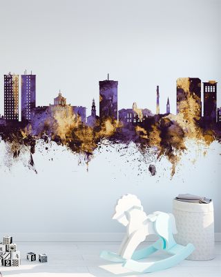 Lexington Kentucky Skyline Purple & Gold