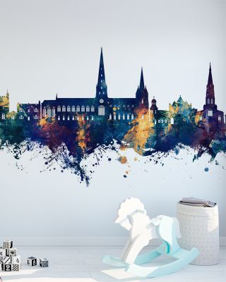 Lichfield England Skyline Blue & Bronze