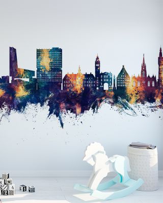 Lille France Skyline Blue & Bronze