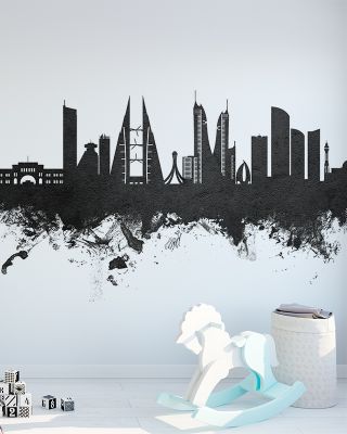 Manama Skyline Black & White