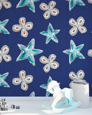 Maritime Stars Blue on Blue