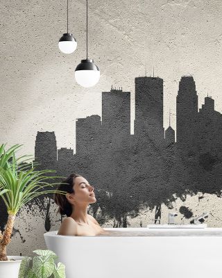 Minneapolis Minnesota Skyline Concrete