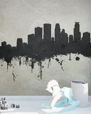 Minneapolis Minnesota Skyline Concrete