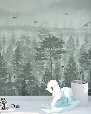Misty Green Forest