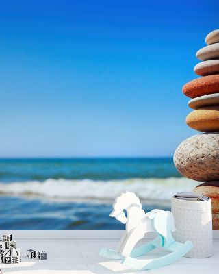Multicolored Pebble Tower