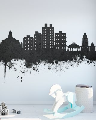 Nashik India Skyline Black & White