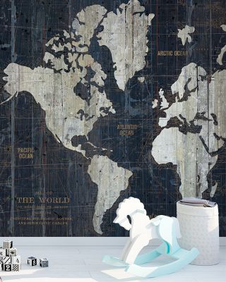 Old World Map Blue v2
