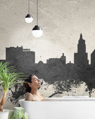Providence Rhode Island Skyline Concrete