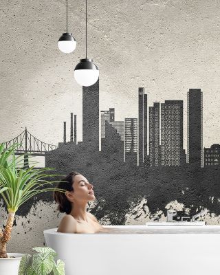 Queens New York Skyline Concrete