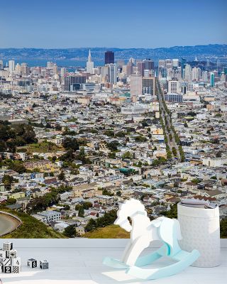 Panoramic San Francisco Cityscape in Vivid Colors
