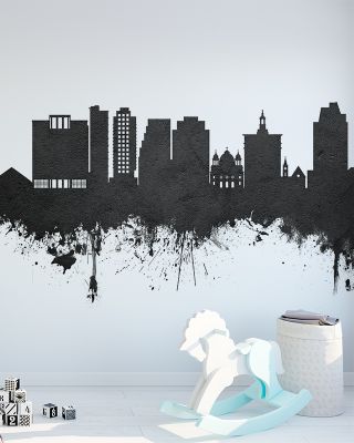 San Jose California Skyline in Classic Black & White