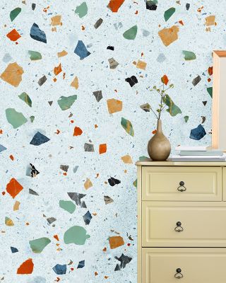 Terrazzo Multi, Ice Blue Modern Wall Art