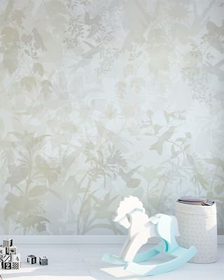 Watermark Birds in Coral Elegant Wall Art