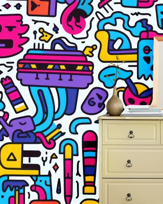 We Come In Peace Whimsical Kids Wall Art