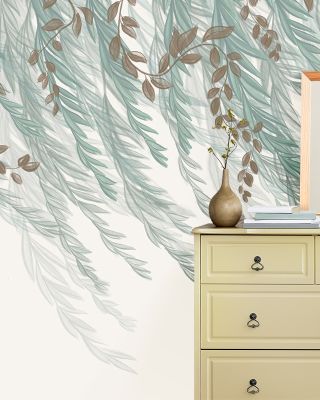 Willow & Birds, White Elegant Floral Wall Art