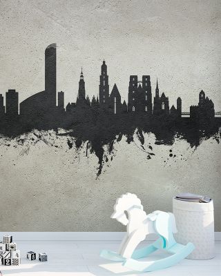 Wroclaw Poland Skyline in Concrete