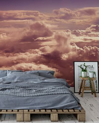 Above the Pink Clouds Dreamy Wallpaper