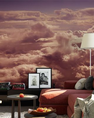 Above the Pink Clouds Dreamy Wallpaper