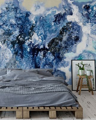 Abstract Tides Coastal Wallpaper