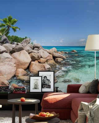 Anse Lazio Tropical Beach Wallpaper
