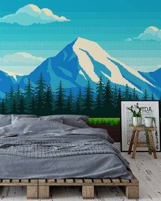 Arcade Mountain Retro Wallpaper