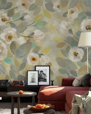 Blooming Branches Floral Wallpaper