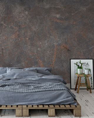 Distressed Iron Panoramic Industrial Wallpaper