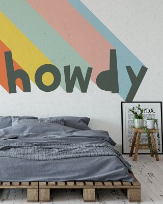 Howdy Rainbow Playful Wallpaper