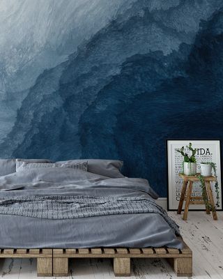 Indigo Ocean Coastal Wallpaper