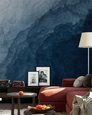 Indigo Ocean Coastal Wallpaper
