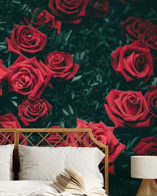Night Roses Floral Wallpaper